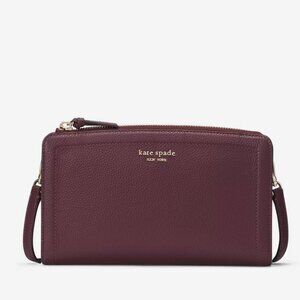 Kate Spade Knott Small Crossbody Bag Leather Purse K6554 - Deep Cherry